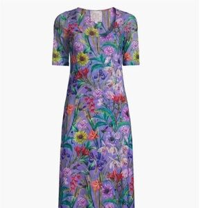 JOHNNY WAS DAPHNE MESH MIDI DRESS